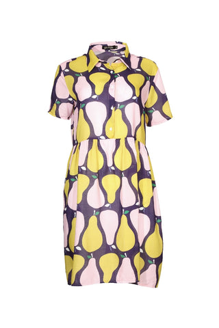 Pears Villa Dress Pink in Seersucker