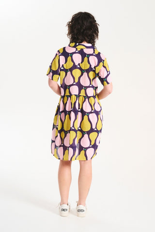 Pears Villa Dress Pink in Seersucker
