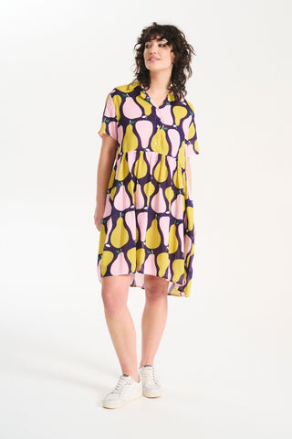 Pears Villa Dress Pink in Seersucker