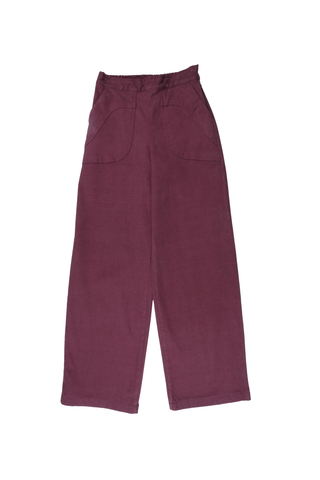 Peggy Amber Long Pants Claret in Cotton/Rayon
