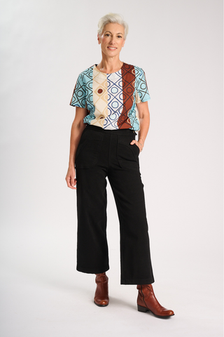 Peggy Amber Pants Black in Cotton/Rayon