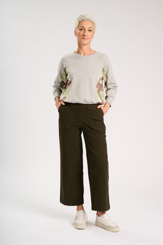 Peggy Amber Pants Khaki in Cotton/Rayon