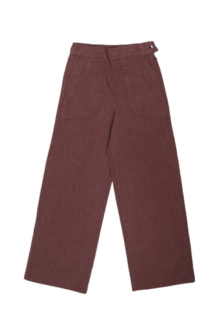 Peggy Lino Pants Brown in Linen