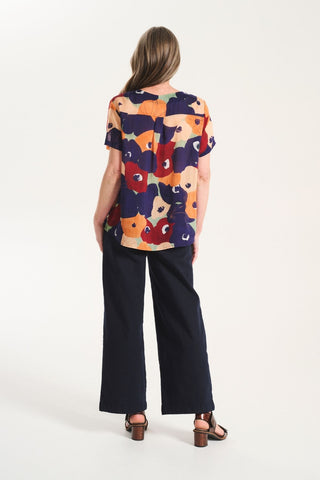 Peggy Tana Pants Navy in Cotton