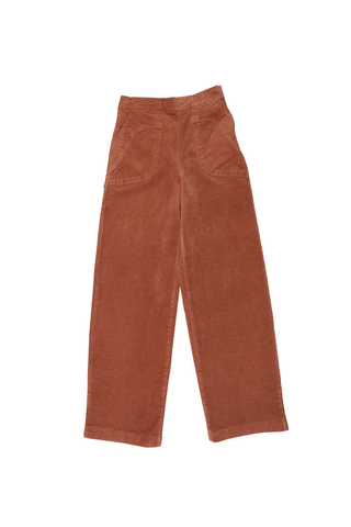 Peggy Sue Long Pants Caramel in Velvet Corduroy