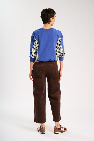 Peggy Sue Pants Chocolate in Velvet Corduroy
