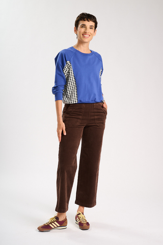Peggy Sue Pants Chocolate in Velvet Corduroy