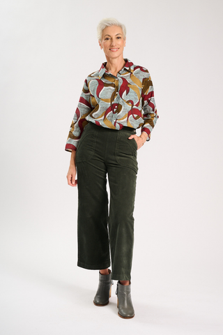Peggy Sue Pants Forest in Velvet Corduroy