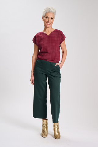Peggy Venus Forest Green in Cotton