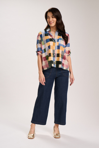 Peggy Ligera Pants Dark Wash in Summer Denim