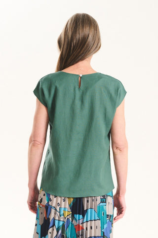 Petra Tee Sage in Linen/Tencel