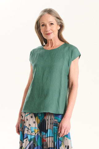 Petra Tee Sage in Linen/Tencel