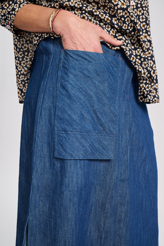 Piper Skirt Original Wash in Cotton Denim