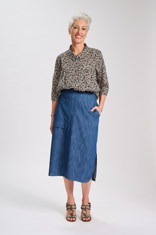 Piper Skirt Original Wash in Cotton Denim