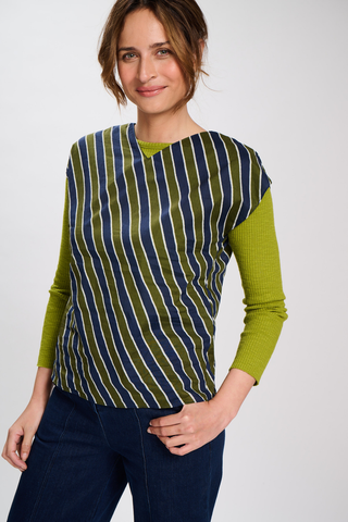 Porto Two-Way Tee Khaki in Cotton Voile