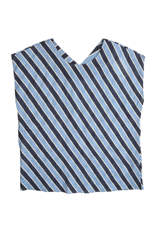 Porto Two-Way Tee Blue in Seersucker