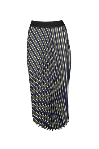 Porto Pleated Skirt Khaki