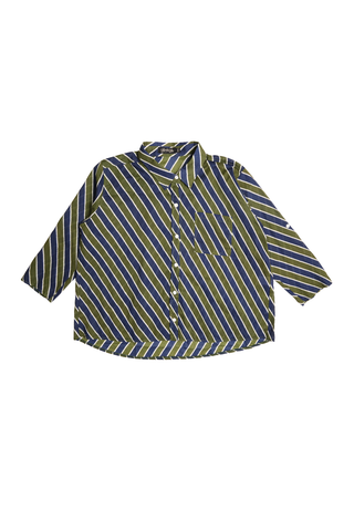 Porto Shirt Khaki in Cotton Voile
