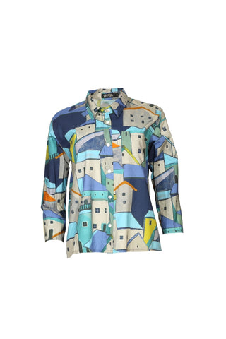 Pueblito Shirt Blue in Cotton