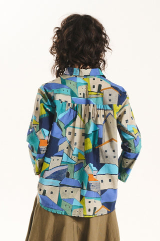 Pueblito Shirt Blue in Cotton