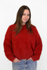 Geneva Knit Sweater Cherry Red in Premium Angora