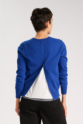Remi Sweater Cobalt in Superfine Merino Wool