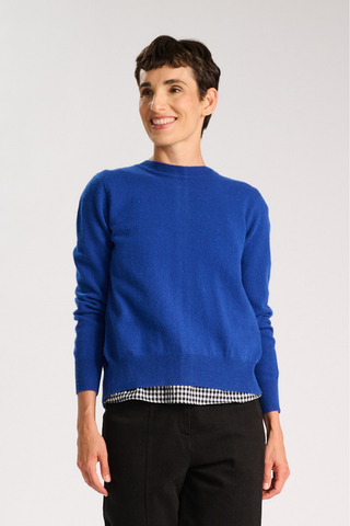 Remi Sweater Cobalt in Superfine Merino Wool
