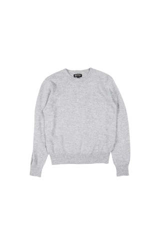 Remi Sweater Light Grey in Superfine Merino Wool