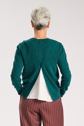 Remi Sweater Teal in Superfine Merino Wool