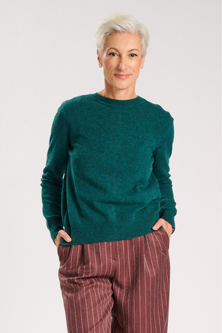 Remi Sweater Teal in Superfine Merino Wool