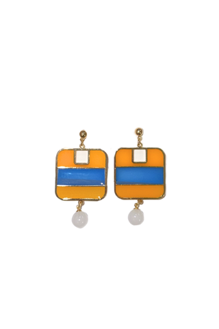 Retro Panel Earrings
