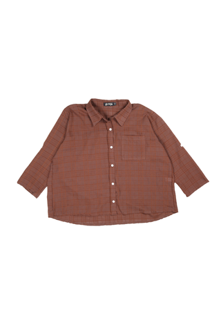 Sabine Shirt Brown in Cotton