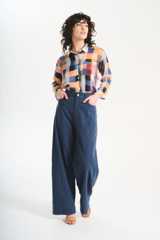 Santana Lino Pants Navy in Linen