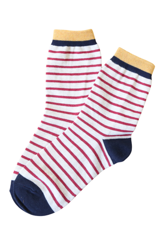 Sawyer Red Striped Socks