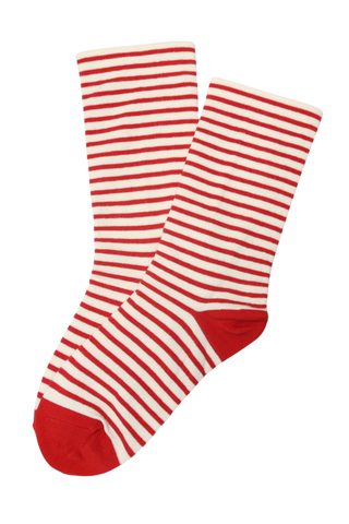 Seaside Stripe Socks Red