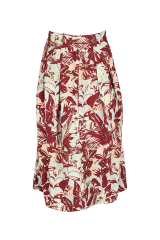 Seville Audrey Skirt Mulberry in Rayon & Linen