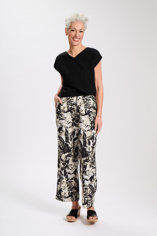 Seville Relax Pant Grey in Rayon & Linen