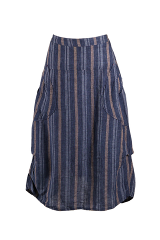 Milwaukee Sia Skirt Blue in Linen
