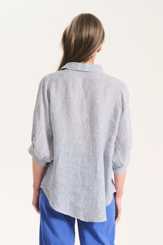 Sienna Shirt Blue in Linen