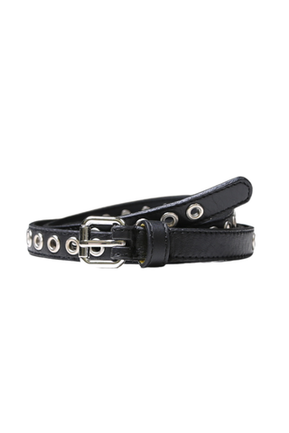 Sienna Grommet Mini Belt Black