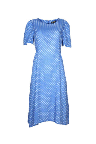 Stockholm Spot Dress Blue in Cotton Rayon