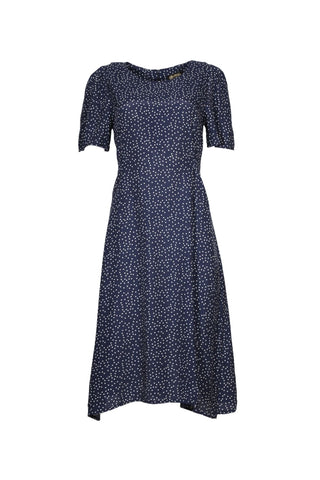 Stockholm Spot Dress Navy in Rayon