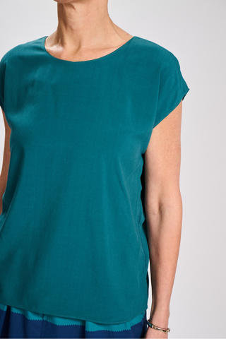 Studio Two-way Tee Teal in Tencel