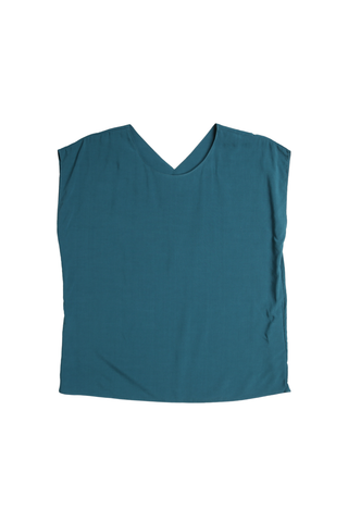 Studio Two-way Tee Teal in Tencel