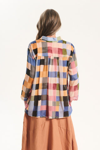 Tessera Shirt Blush in Cotton Voile