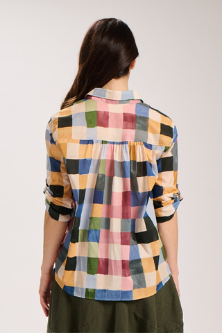 Tessera Shirt Blush in Cotton Voile