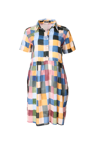 Tessera Villa Dress Blush in Cotton Voile