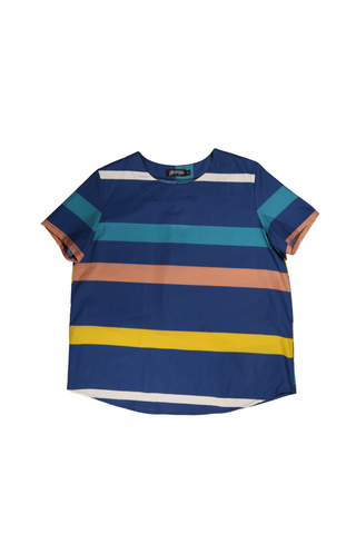 Valencia Stripe Top Navy