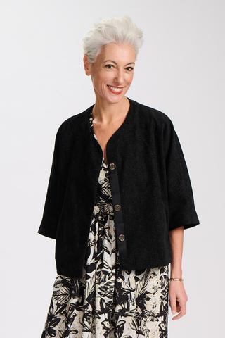 Margot Valentina Jacket Charcoal in Tencel