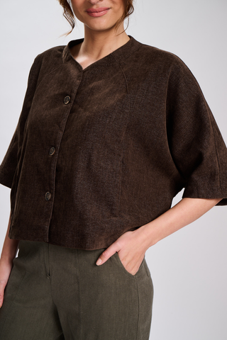 Margot Valentina Jacket Chocolate in Tencel